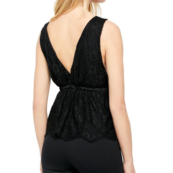 Free People Black Chante Lace Tank Top - XS - Picture 2 of 13